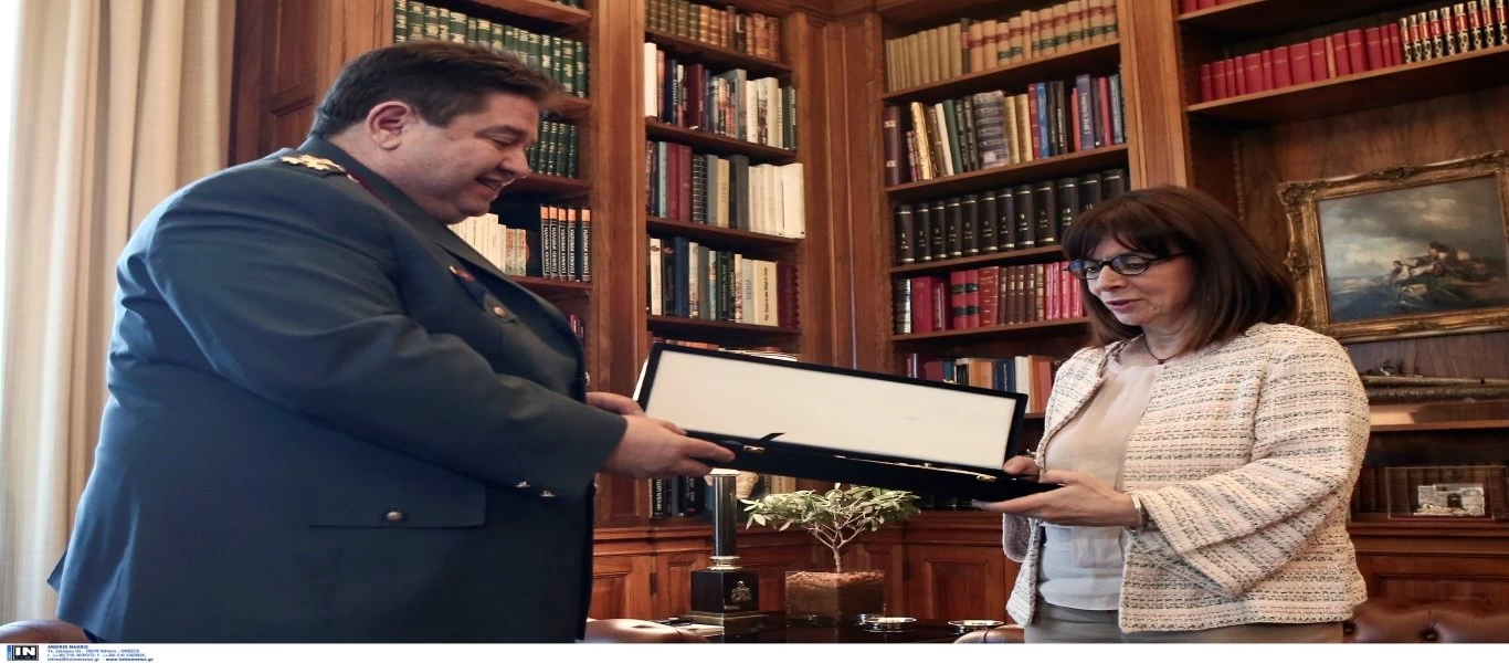 Κατερίνα Σακελλαροπούλου: Συνάντηση με τον αρχηγό της ΕΛΑΣ - Το «ευχαριστώ» στους αστυνομικούς